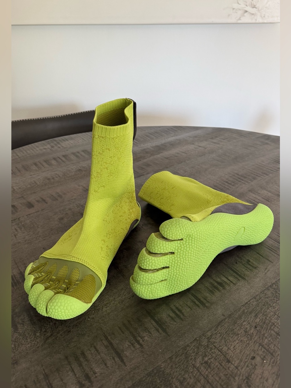 Men's Lime Green Five-Toe Sock Boots